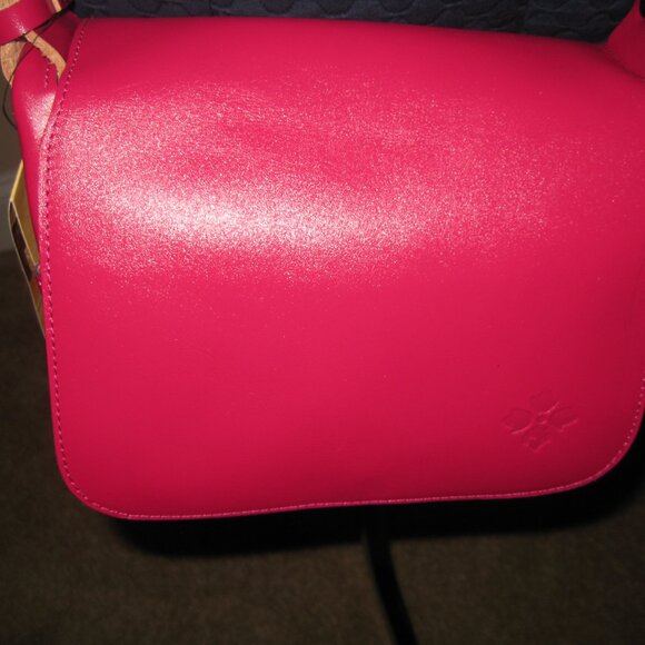 Patricia Nash Amerina Guitar Strap w/Flora studs Leather Cross-body NWT Fuchsia - Picture 14 of 16